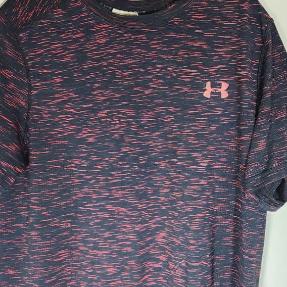 Under Armour Short Sleeve Shirt Size L Beautiful Color Stretch Material - Picture 2 of 4